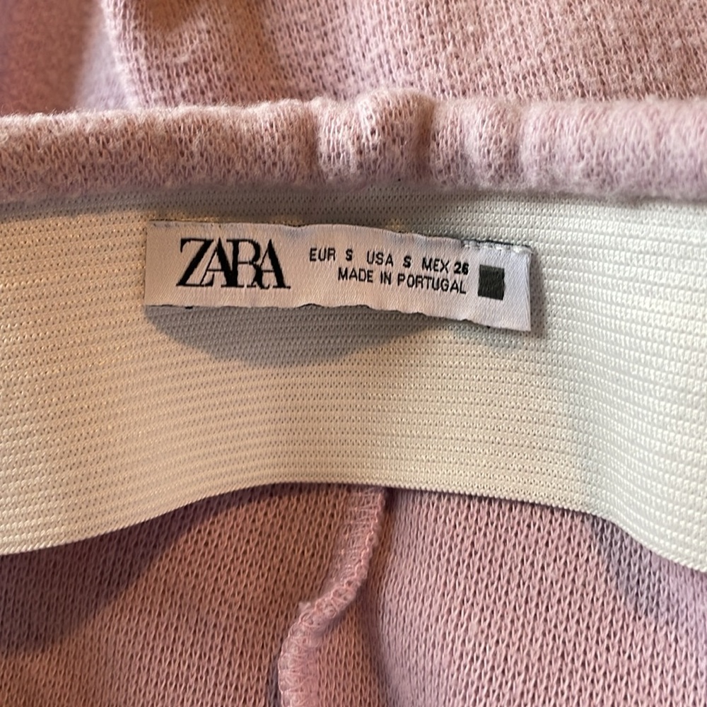 ZARA Soft Knit A-Line Pull-On Midi Skirt Women’s Small Lavender Winter Cozy - Picture 7 of 9